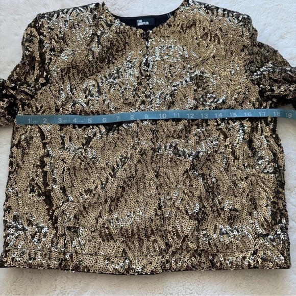 NWT! The Kooples Gold Blazer with Metallic Finish, Size 2 - Picture 9 of 13